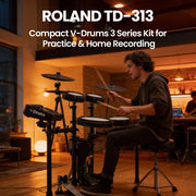 Roland TD313 V-Drums Electronic Drum Kit w/ Drumsticks