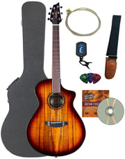 Breedlove Pursuit Exotic S Concert Edgeburst CE - Koa w/ Hard Case