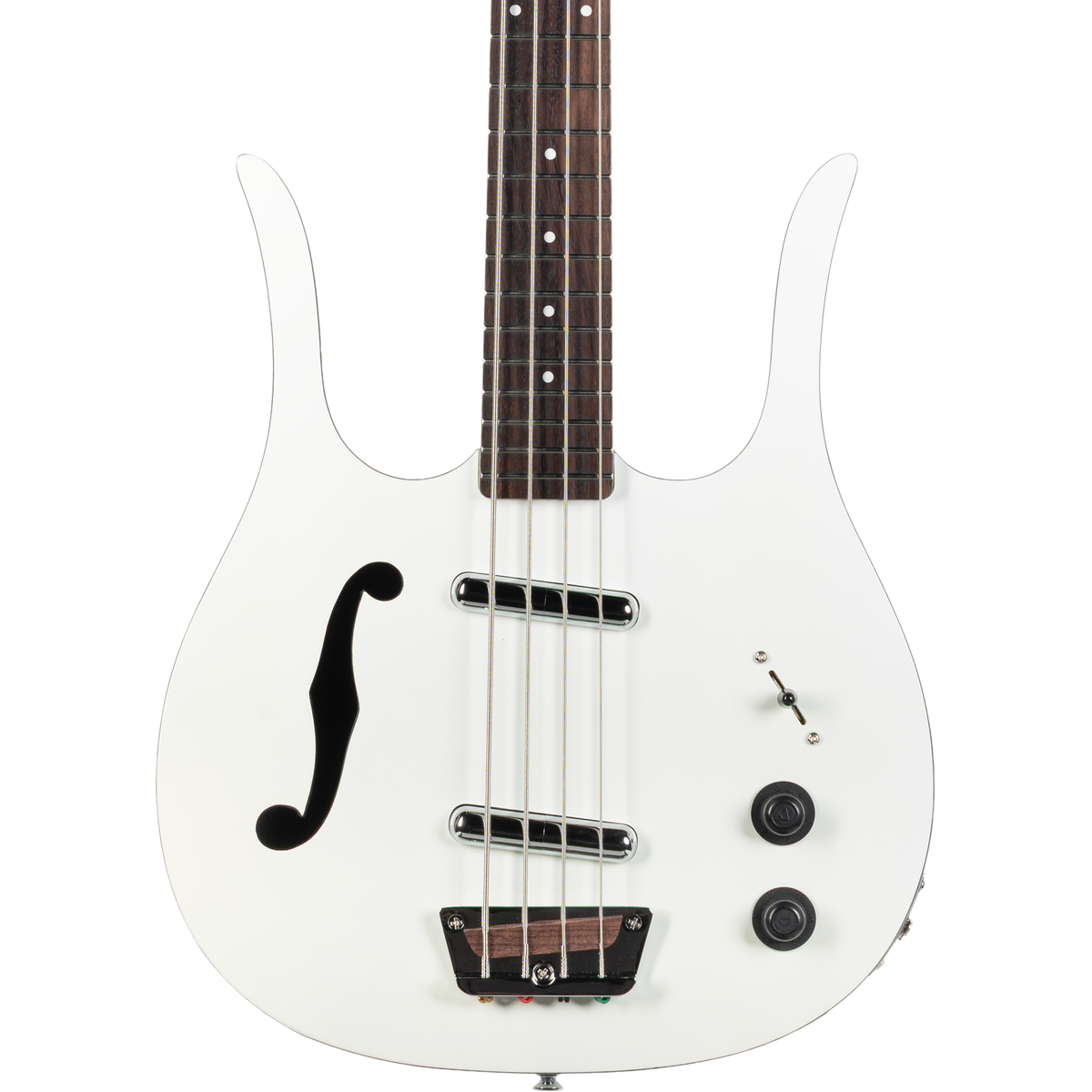 Danelectro 58 Longhorn 4 String Bass - Red Hot White