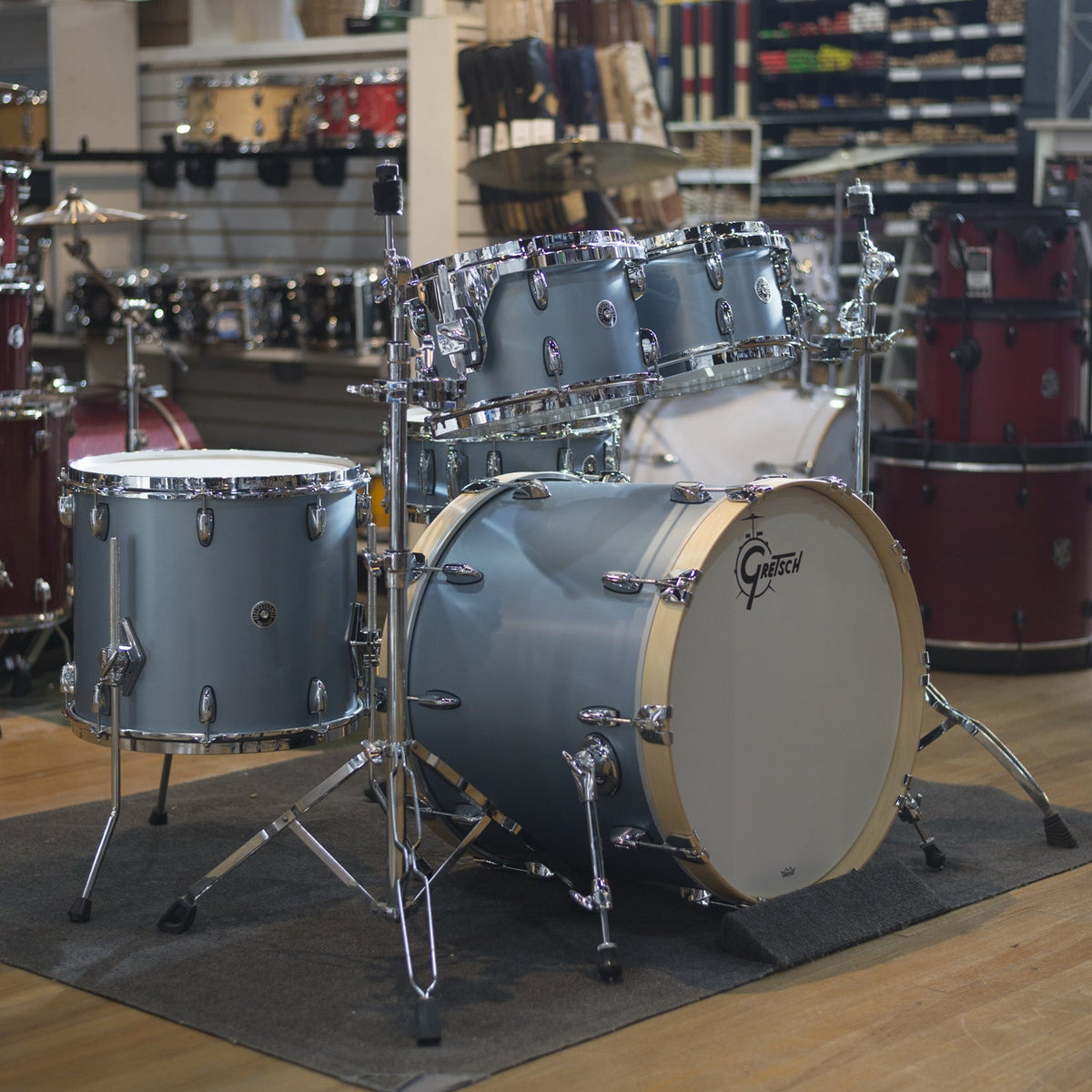 Gretsch USA Brooklyn Series 5-Piece Shell Pack - Satin Ice Blue Metallic (GBE8256SIBM)