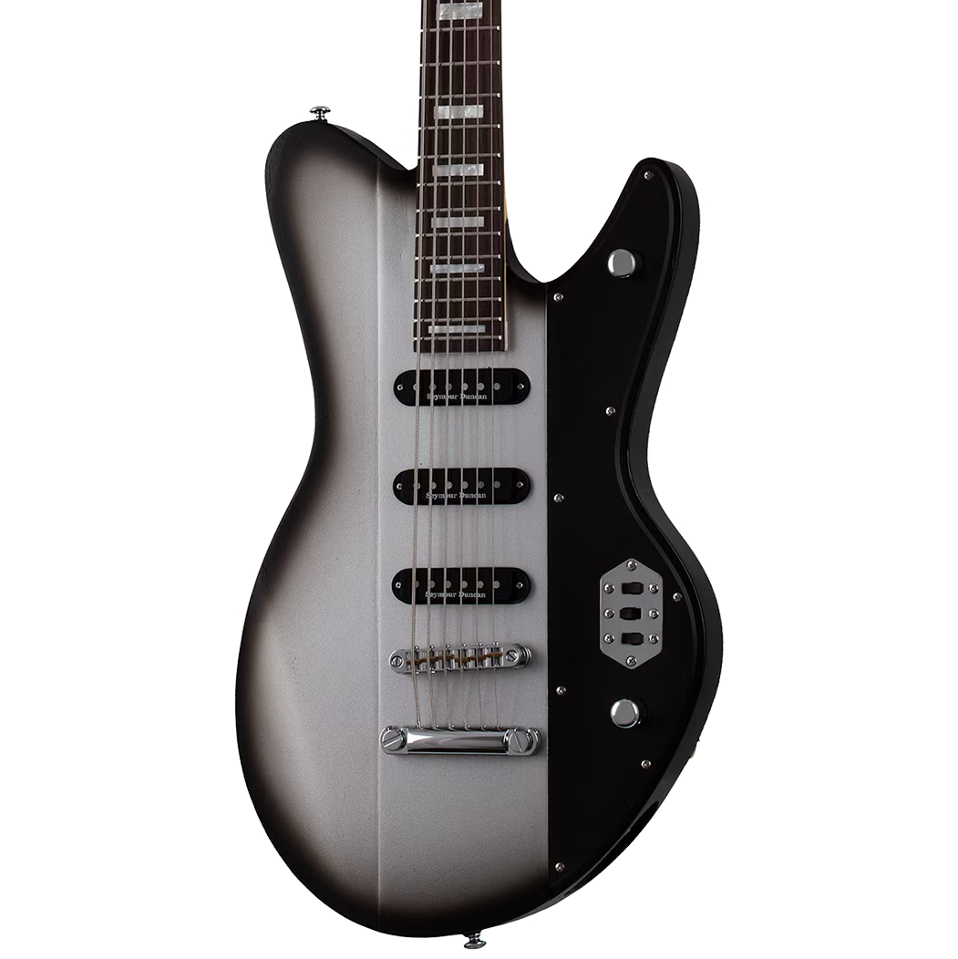 Schecter Robert Smith UltraCure VI Baritone Electric Guitar - Silver Burst Pearl