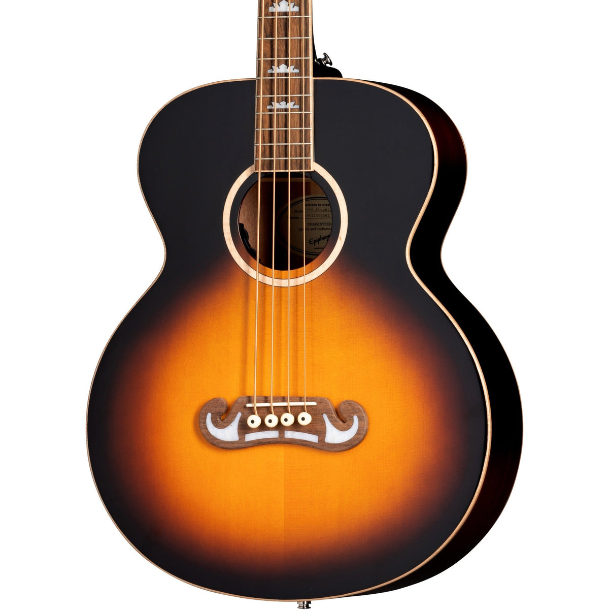 Epiphone El Capitan J-200 Acoustic Studio Bass in Aged Vintage Sunburst
