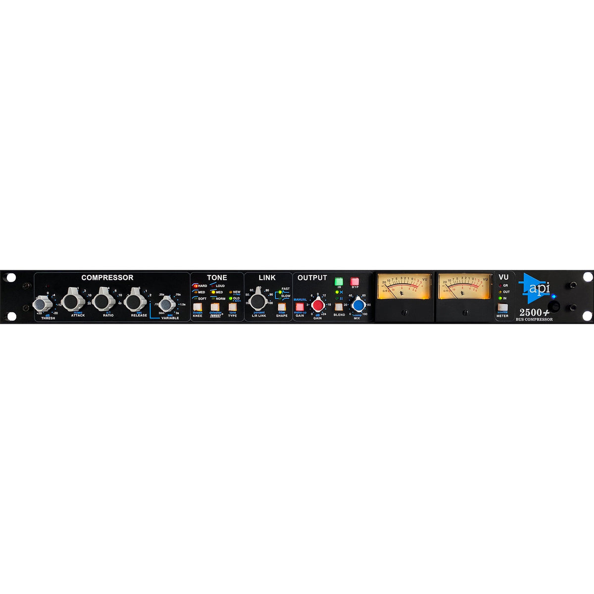 API 2500+ Discrete 2 Channel Stereo Bus Compressor wih Mix/Blend Control