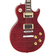 Vintage Reissue V100 Les Paul Style Electric Guitar - Trans Wine Red